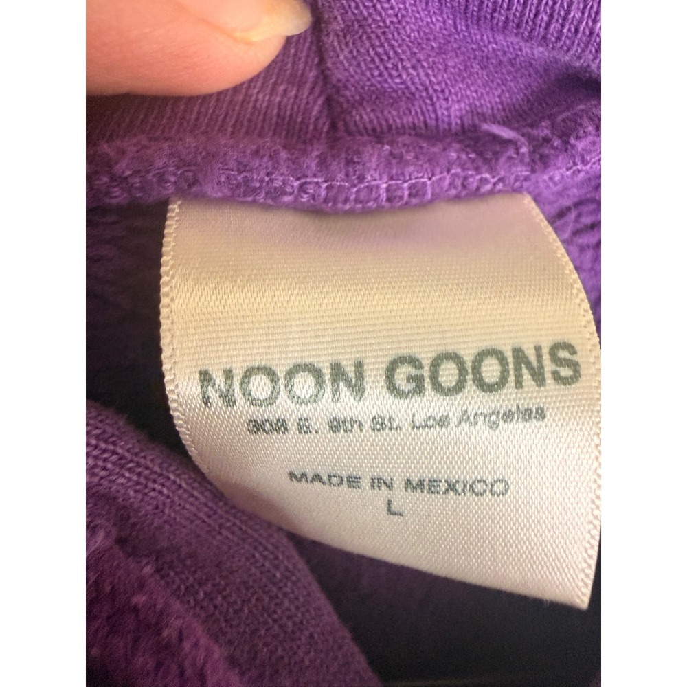 Noon Goons Purple Hoodie L Matter of Innocence Embroidered Streetwear Pullover - Picture 5 of 7